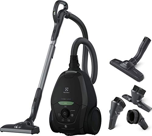 Electrolux Aspirapolvere con Sacco, Potenza max 600 W, Sistema Aspirazione AeroPro, 2 spazzole, Accessorio 3in1, Nera