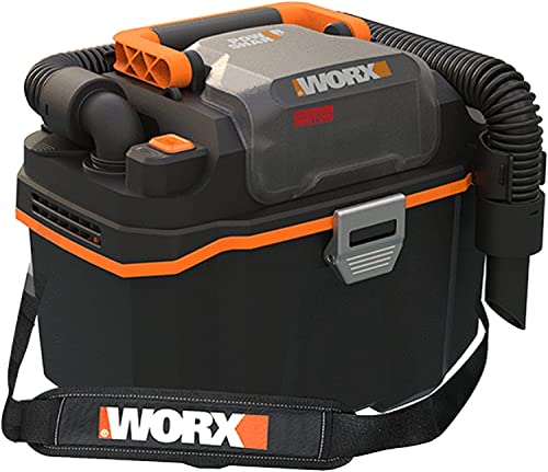 WORX -Aspirapolvere Portatile e maneggevole Senza Batteria e Caricatore, Nero/Arancione