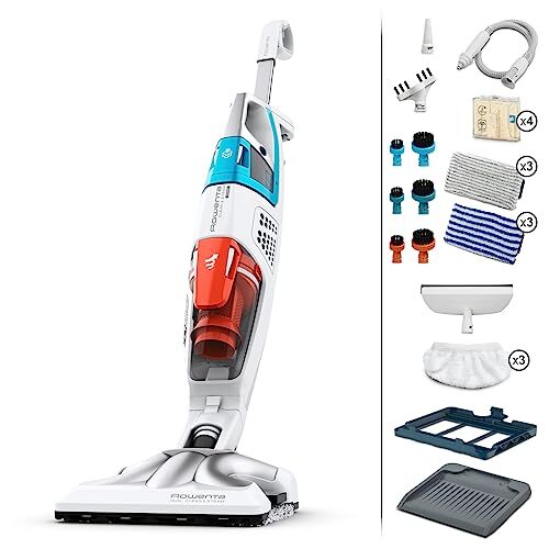 Rowenta RY854-CLEAN & STEAM 3 IN 1 RY8544, Pulitore 2 In 1, Bianco, 1700 W, 84 decibeles