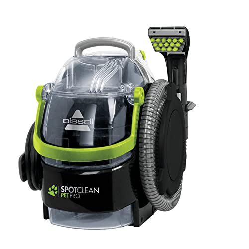 Bissell SpotClean Pet Pro Rimuove lo Sporco   Liquidi e le Macchie   Ideale per Pulisci Scale, Tappezzeria, Automobili e Tappeti   750W   Leggero e Compatto   82dB   Nero/Verde