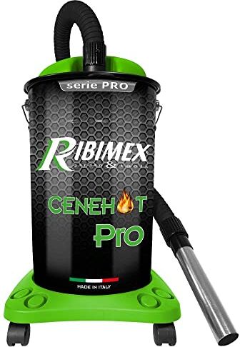 Ribimex Aspiracenere elettrico Cenehot PRO per ceneri calde, 25 L, 1200 W PRCEN005