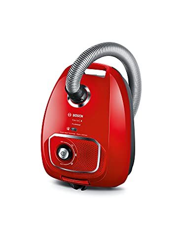 Bosch BGLS4PET2, Serie   4, Aspirapolvere con Sacco, ProAnimal, Rosso, 600 W, 4 Litri, 75 decibeles