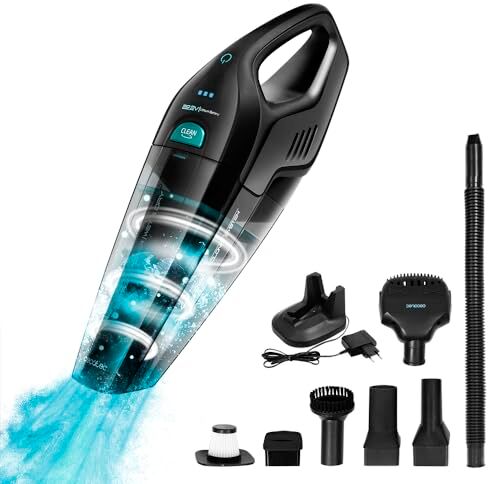 Cecotec Aspirabriciole Senza Fili Portatile Conga Immortal Extremesuction 22,2 Animal Hand, Per Solidi E Liquidi, Accessorio Per Animali Domestici, Casa E Auto, Tecnologia Ciclonica, Autonomia 25 Min