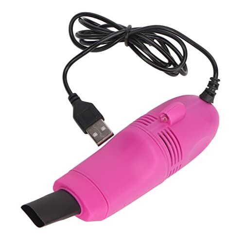 Generic Mini Pulitore per Tastiera Aspirapolvere USB Portatile con Aspirazione Grande per Nail Art, Computer, Peli di Animali Domestici con Testina Multifunzionale e Raffreddamento (Rosa