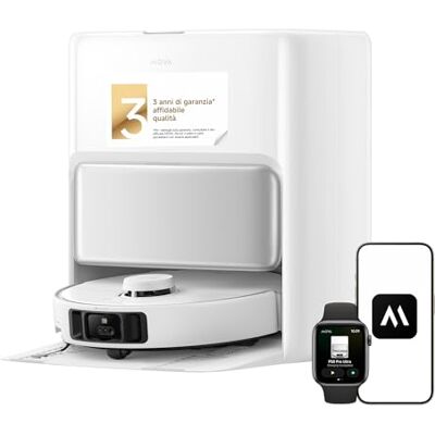 Mova P50 Pro Ultra Robot Aspirapolvere 19000 Pa con Mocio Flessibile, Spazzola Antigroviglio, Svuotamento e Pulizia Auto, Ostacoli Smart, Controllo Vocale, Video e App Mova P50 Pro Ultra Robot Aspirapolvere 19000 Pa con Mocio Flessibile, Spazzola Antigroviglio, Svuotamento e Pulizia Auto, Ostacoli Smart, Controllo Vocale, Video e App