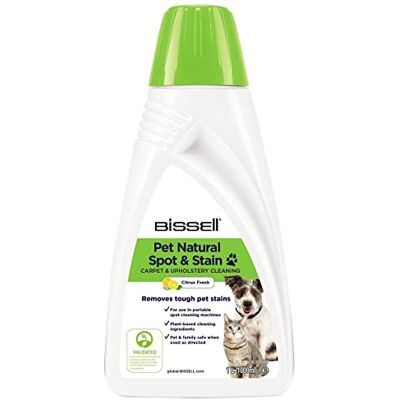 Bissell Spot & Stain Pet Naturale detergente per SpotClean, 1 L, per moquette, tappeti, rivestimenti e interni auto, Bissell Spot & Stain Pet Naturale detergente per SpotClean, 1 L, per moquette, tappeti, rivestimenti e interni auto,