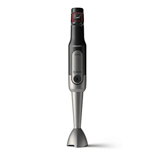 Philips Viva Collection Frullatore a Immersione, Motore da 800W, Tecnologia SpeedTouch con Guida alle Velocità, Protezione Antischizzo, Bianco ()