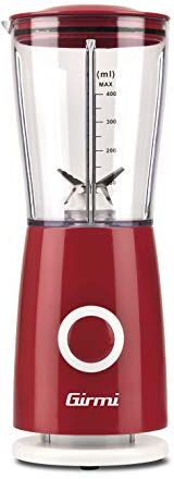 Girmi FR03 Frullatore Elettrico, 170W, 4 Lame In Acciaio INOX, 400 ml, Rosso