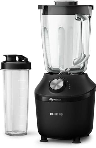 Philips Frullatore per Frullati e Smoothie 600W, Caraffa da 2L, App di Ricette, 2 Velocità + Pulse, Lama ProBlend, Tritaghiaccio ()