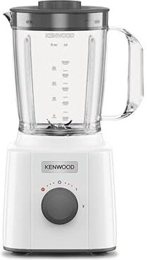 Kenwood Frullatore, Caraffa da 1,6L, Lame in Acciaio, 2 Velocità e Pulse, Piedini Antiscivolo, Dotato di Pratica Maniglia, Potenza 350 W, Plastica, Bianco e Grigio