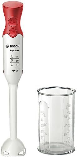 Bosch ErgomMixx Mixer a Immersione, 450 W, 1 Liter, 50 Decibel, Plastica, Bianco