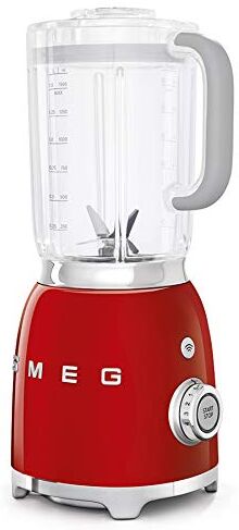 SMEG , Frullatore da Tavolo  1,5 L, 4 Livelli di Velocità, 3 Funzioni Smoothie, Pulse e Tritaghiaccio, Blocco Motore e Tappo Dosatore, Base Antiscivolo, Avvolgicavo Integrato, 800W, Rosso