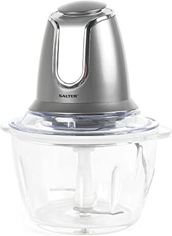 Salter Tritatutto elettrico in vetro Cosmos 1,2 L, 500 W, ideale per verdure, frutta e frutta secca, lame in acciaio inox, design rimovibile, 2 velocità, funzione turbo