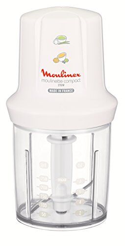 Moulinex DJ3001 Moulinette Compact, 270 W, 43 Decibel, plastica, Bianco