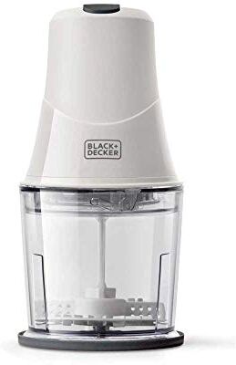 Black & Decker Mini Tritatutto 260W. Ciotola da 500 ml. con Coperchio. 2 modalità di utilizzo: mescolare e tagliare.