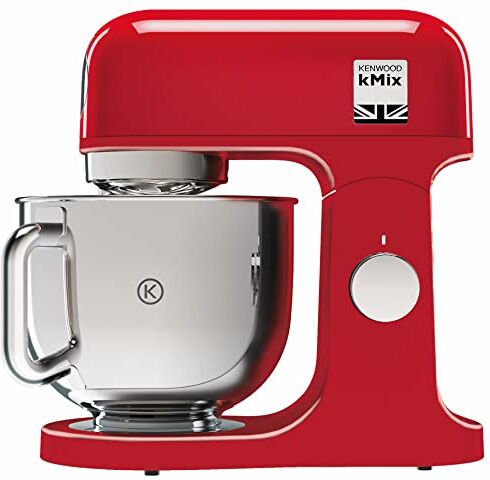 Kenwood KMX750AR Impastatrice Planetaria Kitchen Machine kMix, Robot da Cucina Mixer, 1000 W, 5 Litri, Acciaio, Plastica, Rosso