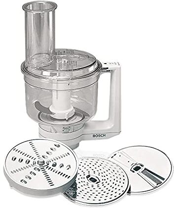 Multi-mixer con lame in acciaio inox per macchina da cucina Bosch MUM5, Bianco/Trasparente