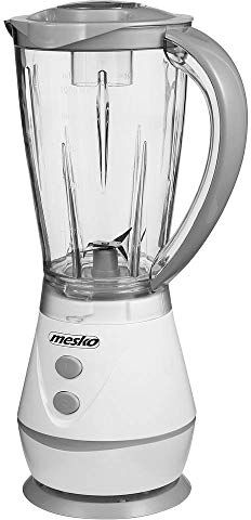 Mesko Frullatore da 1 litro, 500 W, 2 velocità, Lame in Acciaio Inox, Senza BPA, 1 Liter, Plastica Inossidabile, Grigio