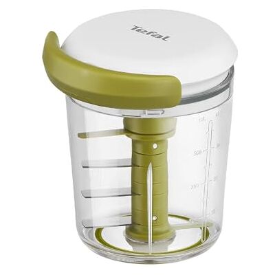 Tefal 5 Second Chopper Shaker -5 secondi, tritatutto manuale da 450 ml, tritato grossolano, medio e fine, lame in acciaio inox, senza elettricità, base antiscivolo e facile da pulire Tefal 5 Second Chopper Shaker -5 secondi, tritatutto manuale da 450 ml, tritato grossolano, medio e fine, lame in acciaio inox, senza elettricità, base antiscivolo e facile da pulire