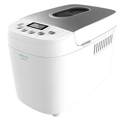 Cecotec Macchina per il Pane Programmi Automatici Bread&Co 1500 Perfectcook. 850 W, 1,5Kg, 15 programmi, 2 resistori, Programmabile 15ore, lavabile lavastoviglie, 3 Livelli di Tostatura, Display LCD