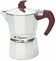 Tognana Extra Style, Caffettiera Moka, 2 Tazze, Alluminio, Grigio