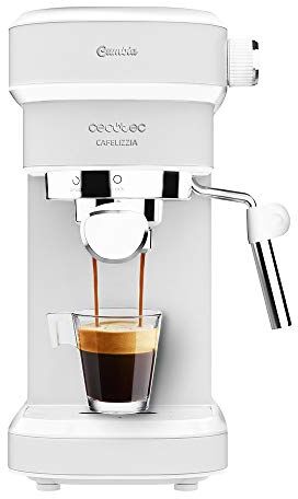 Cecotec Macchina da Caffè Espresso Cafelizzia 790 White. 1350 W, Sistema di Riscaldamento Rapido Thermoblock, 20 Bar, Modalità Auto per 1 e 2 Caffè, Vaporizzatore Regolabile, Serbatoio da 1,2 L