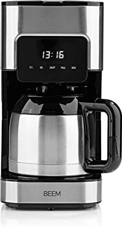 BEEM FRESH-AROMA-TOUCH caffettiera a filtro Thermo   Caraffa thermos da 1 l per un lungo consumo di caffè per 4-8 tazze   Ben organizzata con timer 24 ore   800 W   Display touch