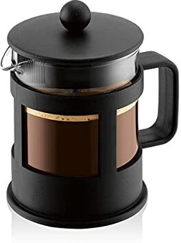 Bodum , Caffettiera a pistone Kenya da 0,5 L per 4 tazze, colore: Nero