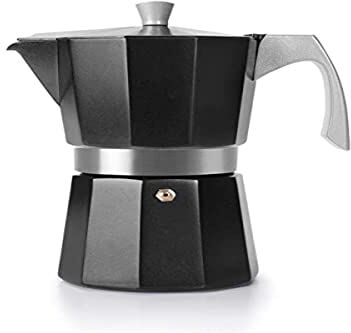 IBILI Moka express Evva Black, 12 tazze, 600 ml, alluminio fuso, adatta per l’induzione