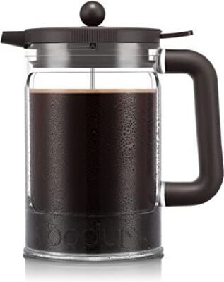 Bodum K11683-10-451S Macchina da caffè fredda 1,5 l, 12 tazze, 55 oz, con coperchio del frigorifero, Dark Roast