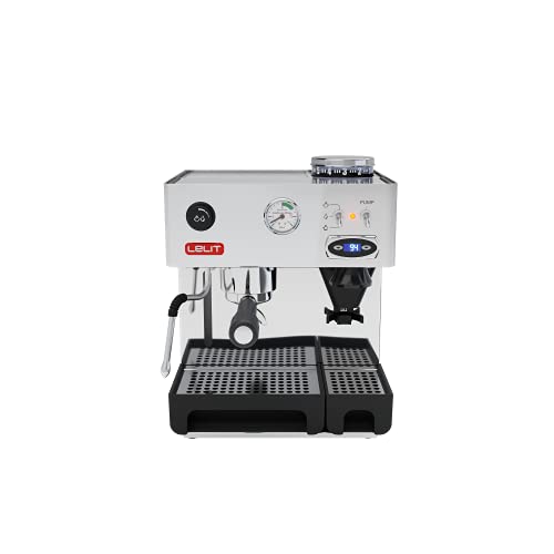 Lelit Anita, Macchina da caffè prosumer con macinacaffè Integrato e TermoPID, 1200 W, 2 Cups, Acciaio Inossidabile, Argento