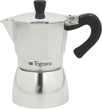 Tognana Grancucina, Caffettiera Moka, 3 Tazze, Mirror-Alluminio, Grigio