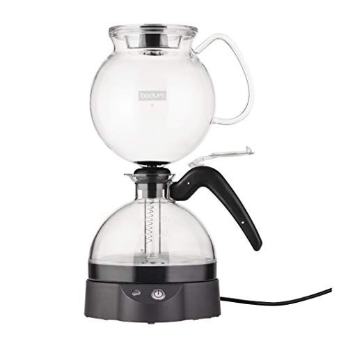 Bodum ePEBO Caffettiera Elettrica a Depressione, 1.000 W, 8 Tazze, 1 l, Nero