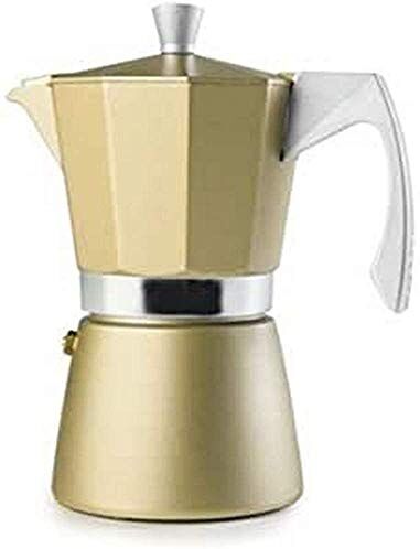 IBILI Moka express Evva Golden, 3 tazze, 150 ml, alluminio fuso, adatta per l’induzione