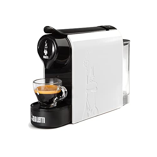 Bialetti Gioia, Macchina Caffè Espresso per Capsule in Alluminio, Supercompatta, Serbatoio 500 ml, Bianco