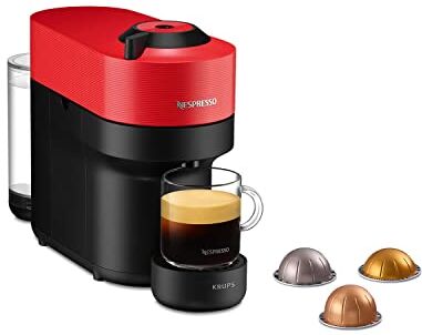 Nespresso Vertuo Pop K, Macchina caffè di Krups, Spicy Red, Sistema Capsule  Vertuo, Serbatoio acqua 0.56L