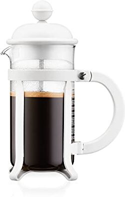 Bodum 1903 – 913 Java Caffettiera, 3 tazze, 0,35 l, mehrla Gig, Bianco, 7,5 x 13,5 x 18,9 cm