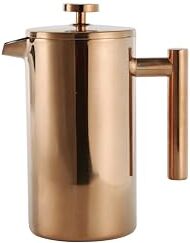 ECHTWERK French Press in acciaio inox, pressa per caffè termica isolata a doppia parete, caffettiera con filtro a pressione per casa, campeggio e ufficio, edizione in rame, 800 ml