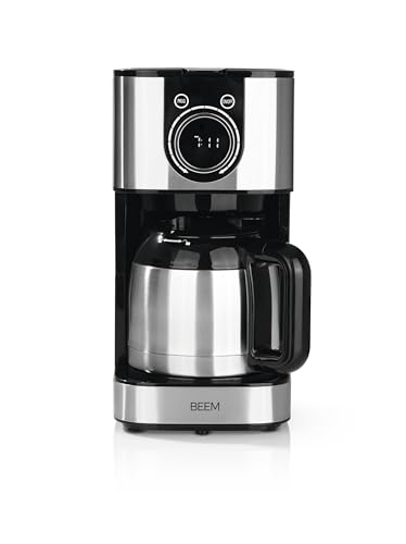 BEEM FRESH-AROMA-SWITCH caffettiera a filtro Thermo   con brocca thermos da 1 l per un caffè di lunga durata   elegante rotella di comando per un funzionamento ottimale   timer 24h   800 W