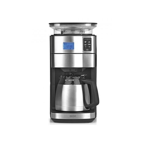 BEEM Caffettiera filtrante FRESH-AROMA-PERFECT II con macinacaffè Thermo   in acciaio inox   caraffa termica   24h-timer   1000 W   contenitore per caffè in grani da 180 g