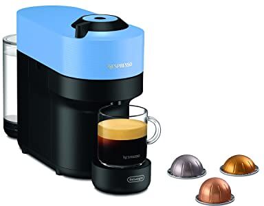 Nespresso De'Longhi  Vertuo Pop , Macchina Caffè a Capsule con Tecnologia Centrifusion, 4 Formati in Tazza, Incluso Set di Benvenuto con 12 Capsule, 1260W, Pacific Blue