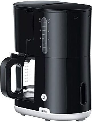 Braun Breakfast1 Filter Coffee Maker AromaCafe OptiBrew System Automatic Shut-Off Coffee Maker for up to 10 Cups Dishwasher Safe 1000W Black