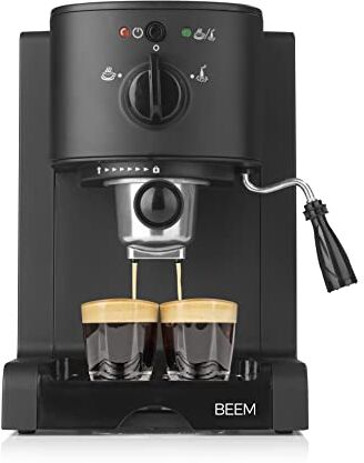 BEEM ESPRESSO PERFECT Macchina per caffè espresso – 20 bar   per polvere da espresso, cialde e capsule   ugello per schiuma di latte per le specialità del caffè preferito   piastra riscaldante