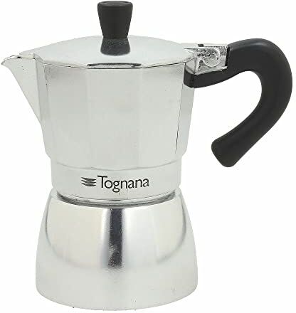 Tognana Grancucina, Caffettiera Moka, 2 Tazze, Mirror-Alluminio, Grigio