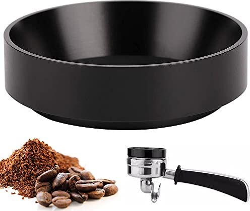 YANJINGHE Anello di Dosaggio, 53 mm l'Imbuto del Caffè Espresso, Imbuto di Dosaggio per Caffè, Anello per Polvere di Caffè, per Macchina da Caffè Espresso Accessori per Preparazione (Nero)