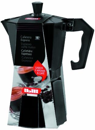 IBILI Moka express Bahia nera, 6 tazze, 300 ml, alluminio