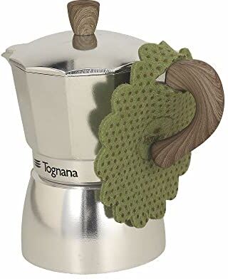 Tognana Natural Taste Caffettiera Moka 6 tazze con sottocaffettiera