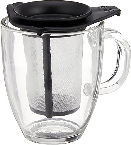 Bodum – Caffettiera – Caffettiera a pistone tazze, Vetro, Nero , 35 cl