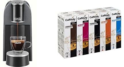 Caffitaly System ARKA S33R Macchina da Caffè Espresso a Sistema Chiuso per Capsule Originali R-Smart con Poggia Tazze, Silver + Capsule Originali con Sistema R-smart, Variety Pack 100 Capsule