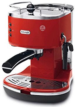 DeLonghi Icona Eco 311.R Macchina da Caffè Espresso Manuale, Caffè in Polvere o in Cialde E.S.E., 1100 W, Rosso